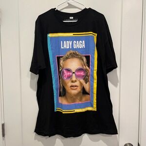 Lady Gaga Joanne World Tour 2017 Concert Graphic Band T-Shirt Black 2XL